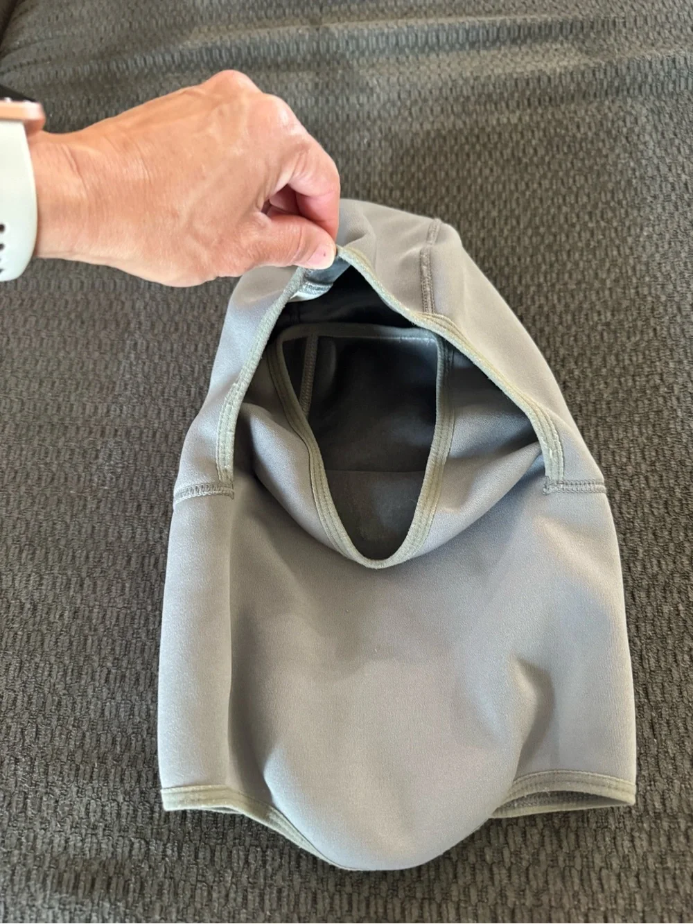 Kids Light Gray Balaclava Hood